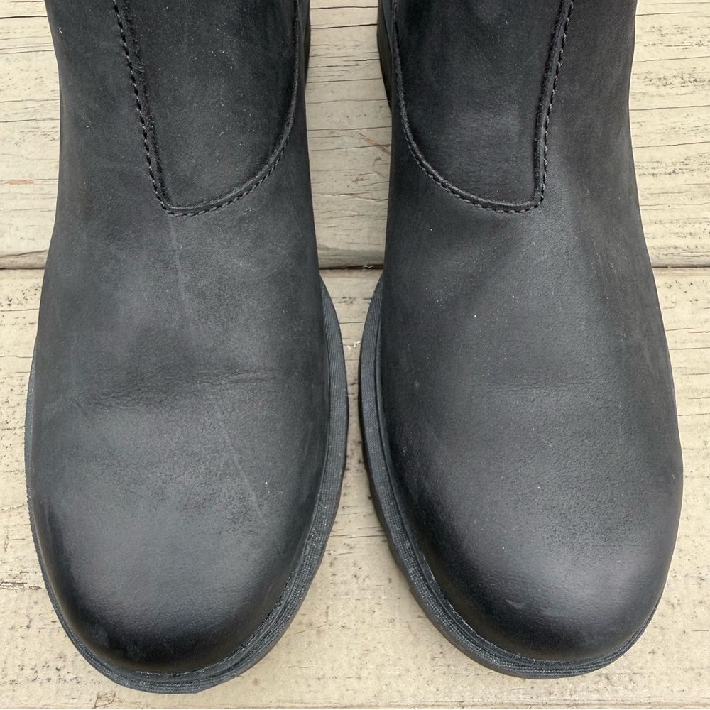 NWOB Sorel Emelie II Chelsea in Black Leather Bootie size 7 - Picture 6 of 15